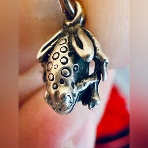 Silver Frog Pendant marked Sterling/14k Pendant 💥READ